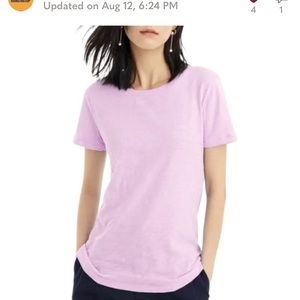 J. Crew Women's Smoky Wisteria Vintage Cotton Crewneck T-Shirt Size L.  NWT